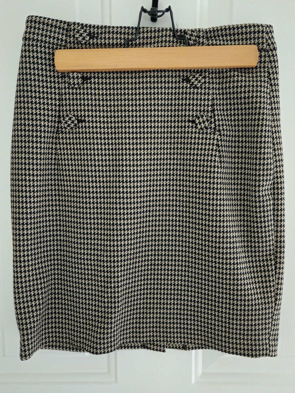 H&M Houndstooth Pencil Skirt - Black & White